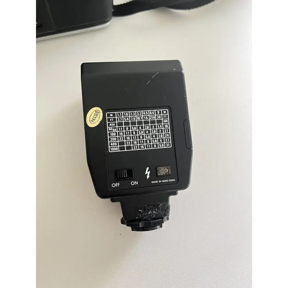 Untested Minolta XG9 Film Camera with MD 50mm Lens & Quantaray Flash PARTS